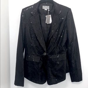 NWT Sequin Black Blazer